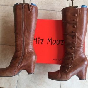 Miz Mooz leather boot with zipper, buttons, sass